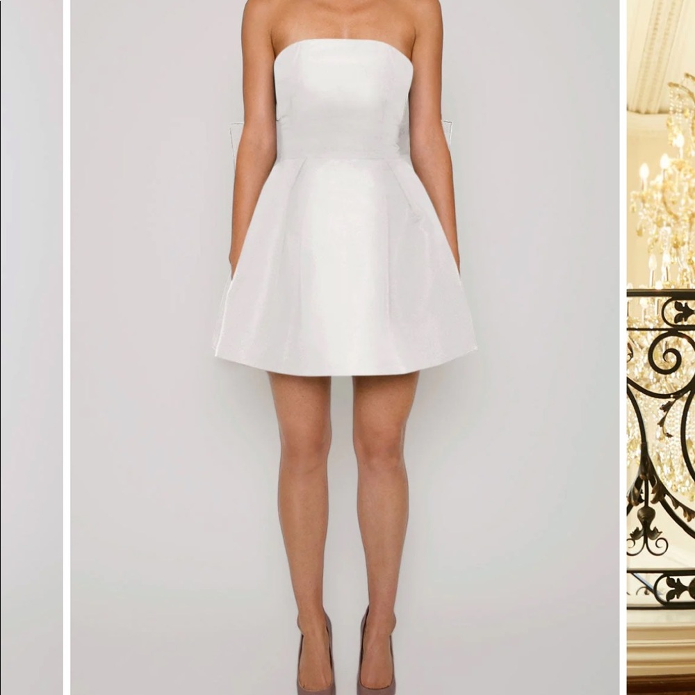Paige Silk Faille Full Mini Dress white - brand new with tags never worn